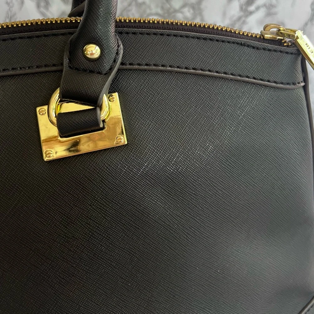 Anne Klein New Recruits Dome Black Satchel Shoulder Bag